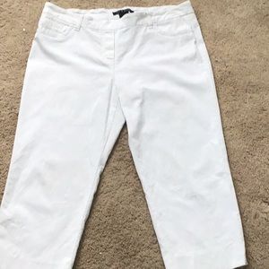 White Capris, Zac & Rachel, Flat Front